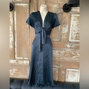 Baltic Born NWT Poppy Midnight Blue (teal) Satin Midi Dress XL